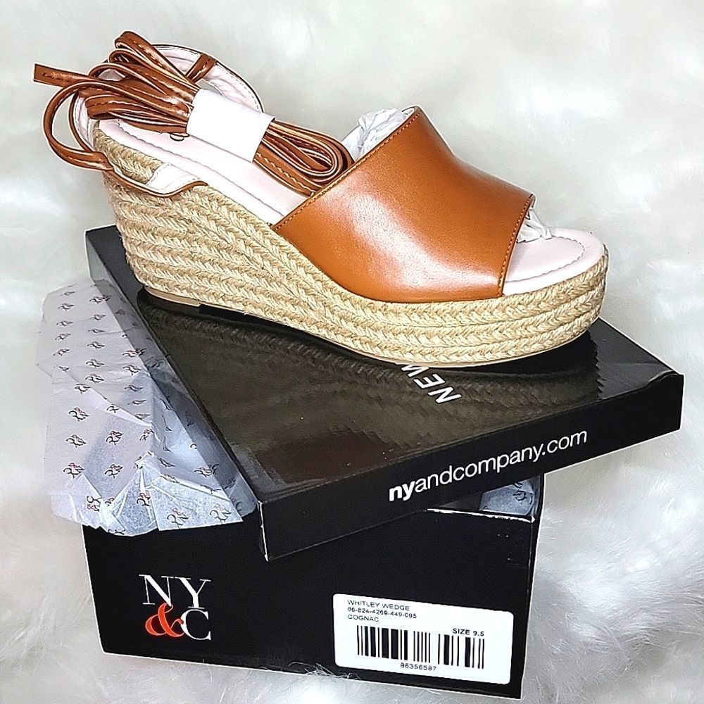NY&Co WHITLEY WEDGE COGNAC ESPADRILLE - Picture 7 of 7